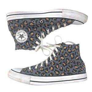 Converse Chuck Taylor High‎ Top Leopard Print Y2K Sneakers Women 11